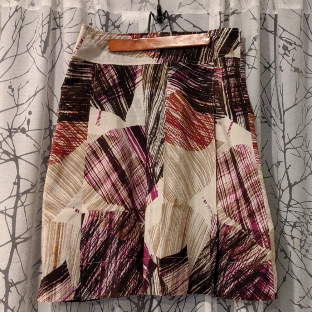 New York & Co | Silk Cotton blend pleated skirt